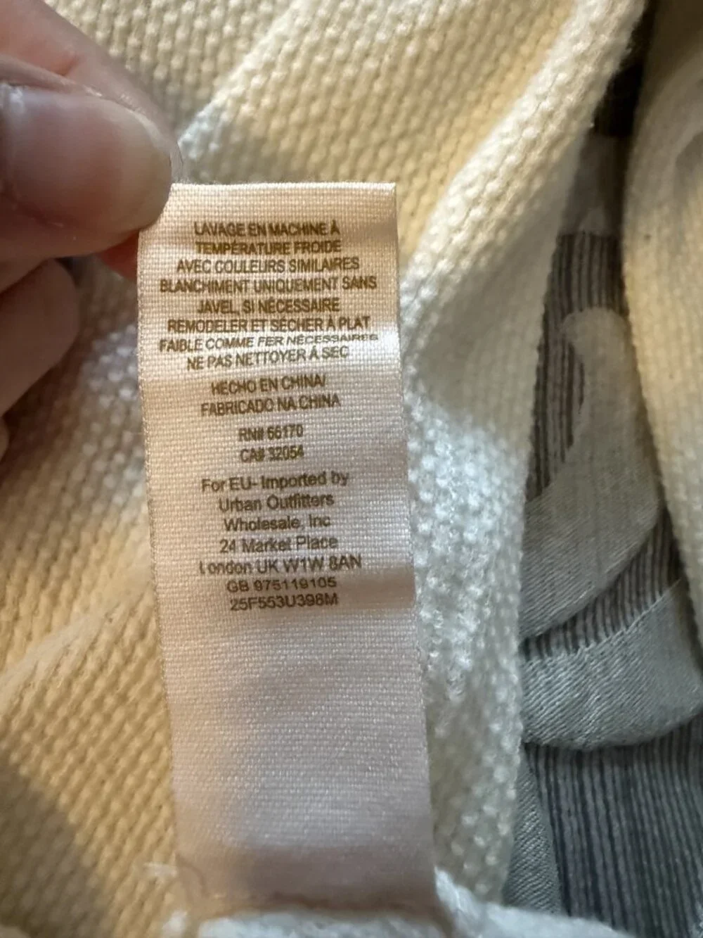 Free People Kombucha Cuff Thermal Top Ivory Waffle Knit Crochet Women's Medium